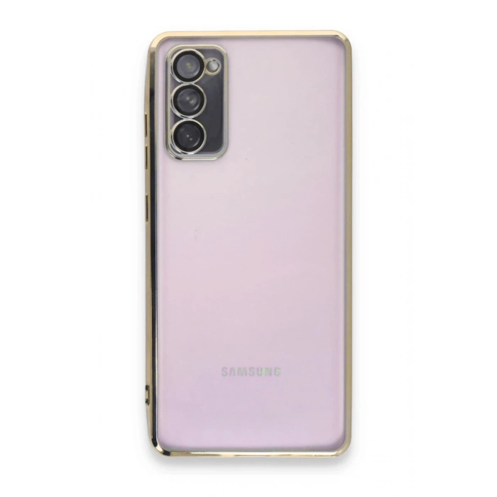 Samsung Galaxy S20 FE Kılıf Lensli Silikon - Gold