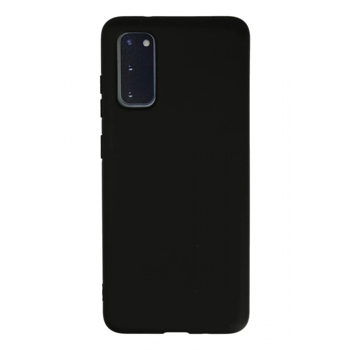 Samsung Galaxy S20 Kılıf Nano içi Kadife Silikon - Siyah