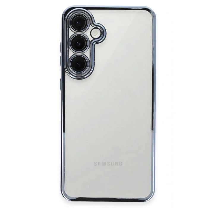 Samsung Galaxy S24 FE Kılıf Lensli Silikon - Lacivert