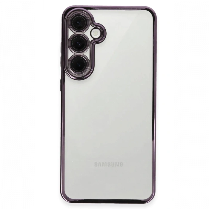 Samsung Galaxy S24 FE Kılıf Lensli Silikon - Mor