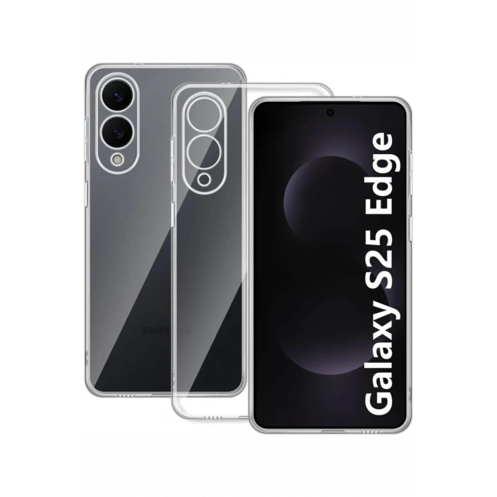 Samsung Galaxy S25 Edge Kılıf Lüx Şeffaf Silikon