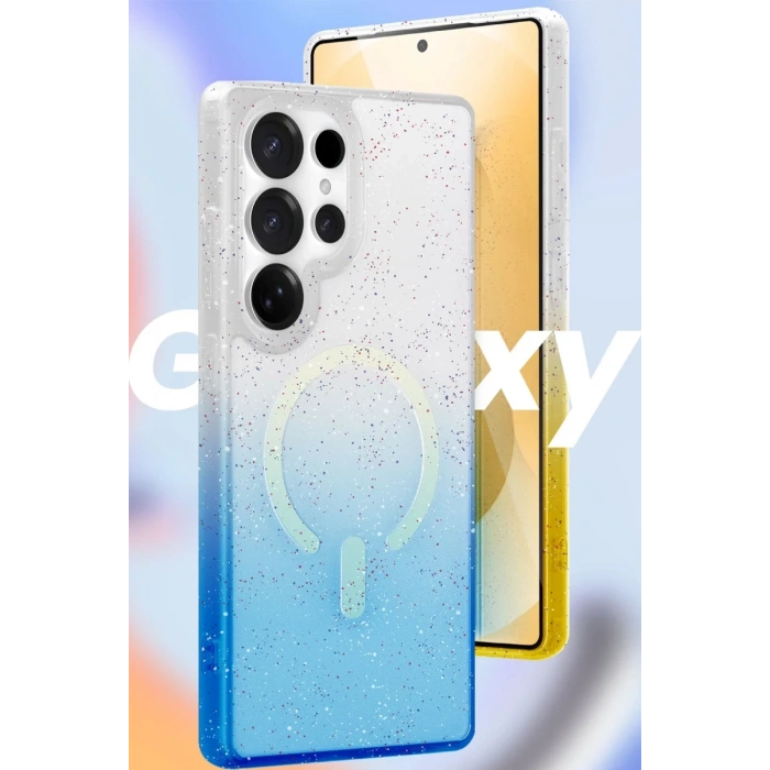 Samsung Galaxy S25 Plus Pummel Shiny Magsafe Kapak - Mavi