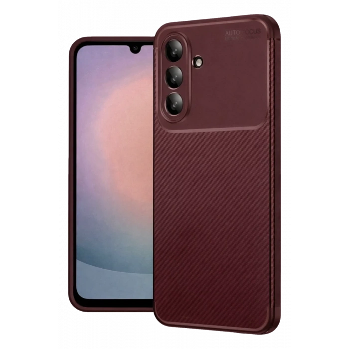Samsung Galaxy S26 FE Auto Focus Karbon Kapak - Bordo