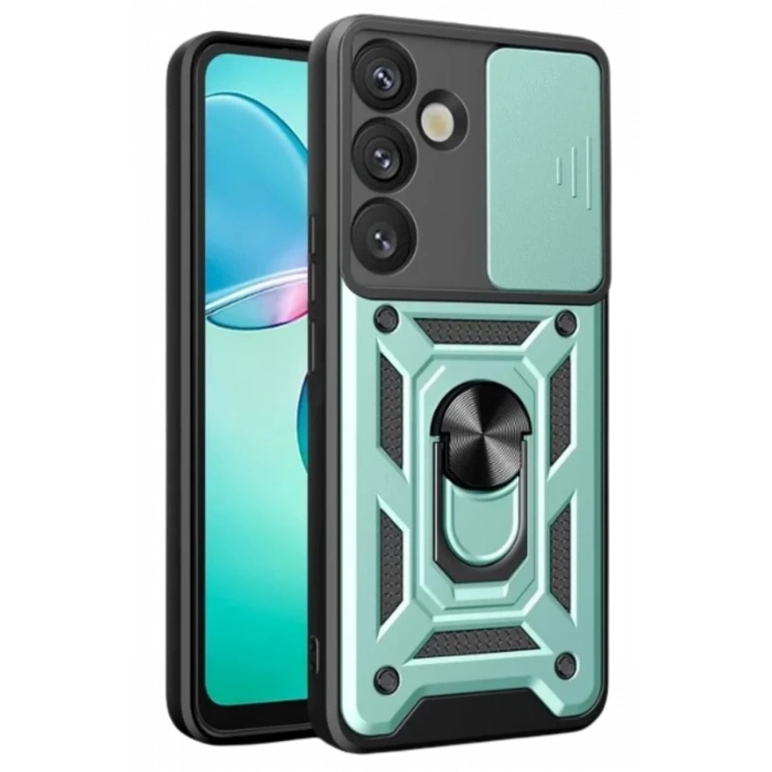 Samsung Galaxy S26 Pars Lens Yüzüklü Silikon - Yeşil