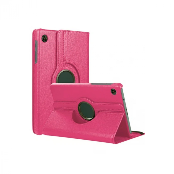 Galaxy Tab A11 360 Tablet Deri Kılıf - Pembe