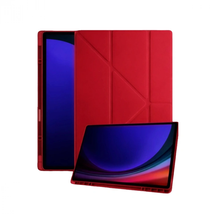 Galaxy Tab A11 Plus Kalemlikli Mars Tablet Kılıfı - Kırmızı