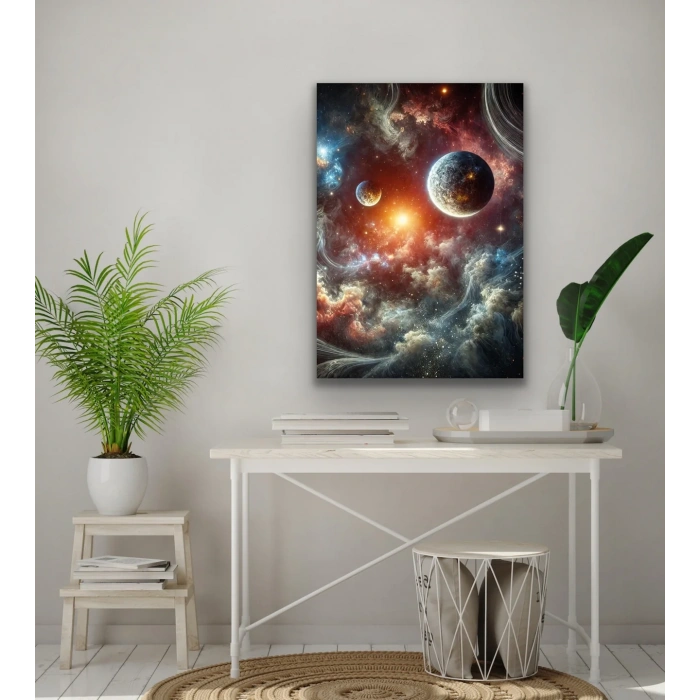 Gezegenler Kanvas Tablo 70x100cm