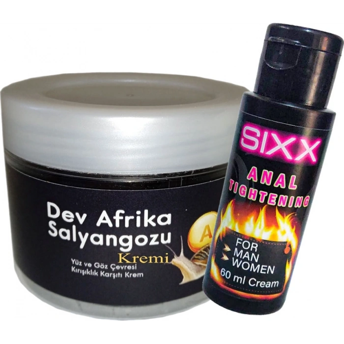 Giant Anti-Aging 100ML Dev Afrikasalyangozu Kremi Ayrıca + Sıxx Analtightening Krem 60 ml