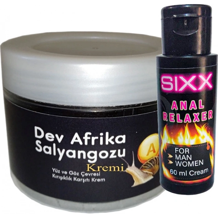 Giant Dev Afrikasalyangozu Yaşlanmakarşıtı Krem 100ML + Sıxx Bay Bayan Analrahatlatıcı Crem