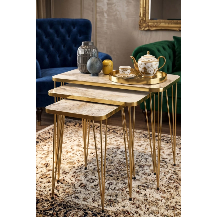 Gold Tel Zigon Efes Beyaz 3lü