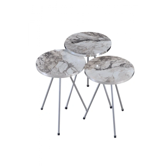 Gümüş Metal Zigon Efes Beyaz 3lü