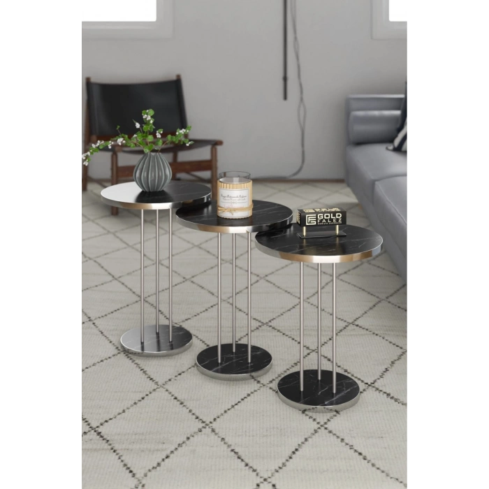 Gümüş Terra Zigon Bendir Siyah 3lü