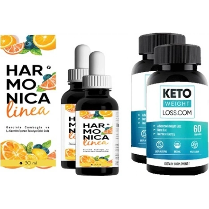 Harmonica Linea 30 ml Damla 2 Adet + Keto Weight Loss 60LIK 2 Adet