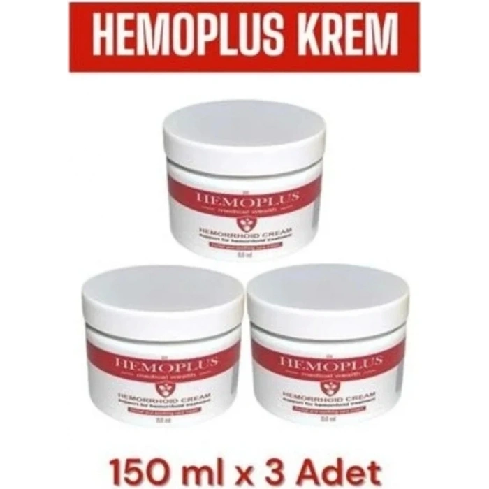 Hemoplus Bakım Kremi 150 ml x 3 Adet