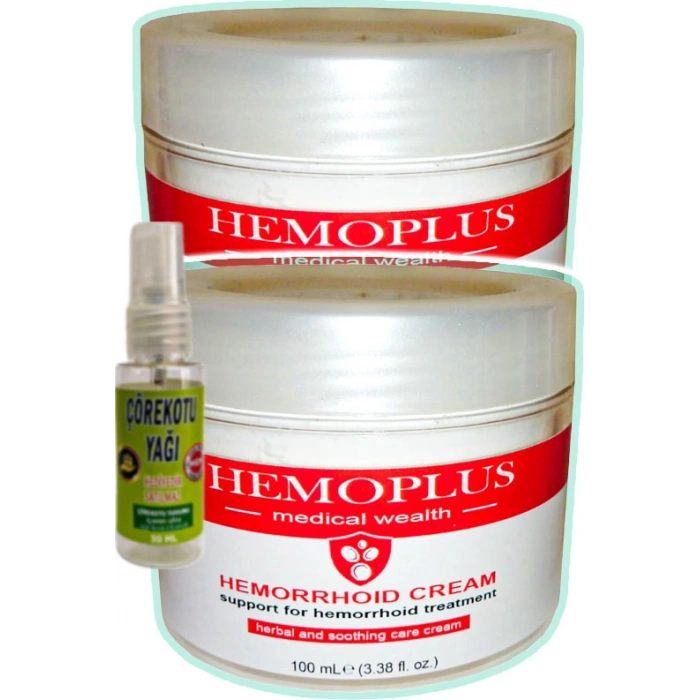Hemoplus Krem 100 ml x 2 adet + Çörek Otu Yağı 30 ml