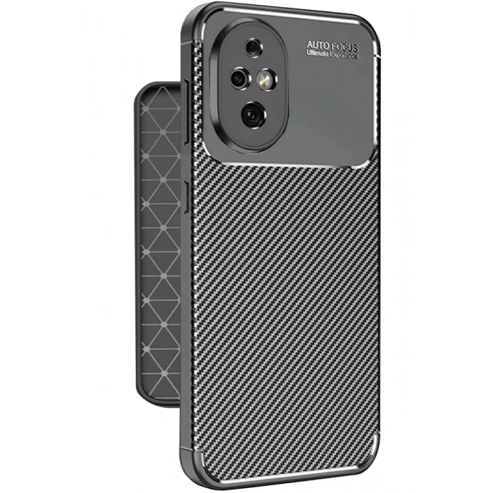 Honor 200 Uyumlu Kılıf Auto Focus Karbon Kapak - Siyah