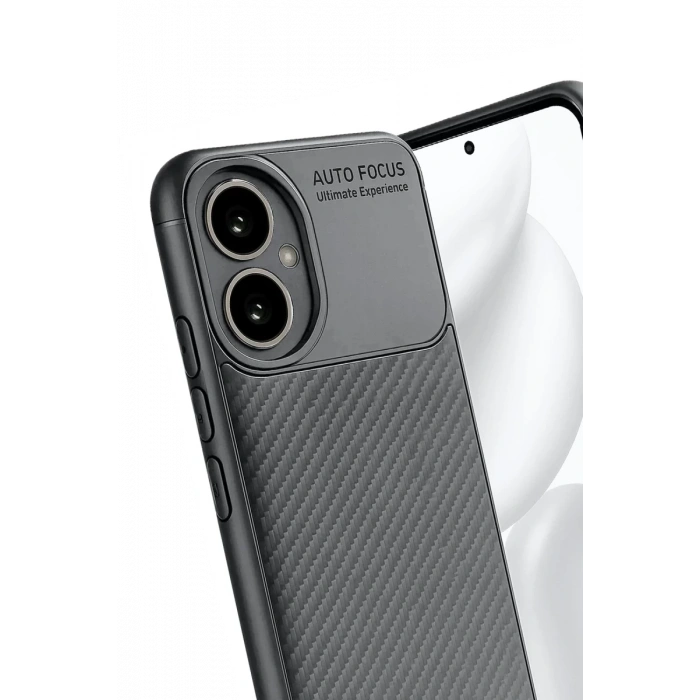 Honor 400 Uyumlu Kılıf Auto Focus Karbon Kapak - Gri