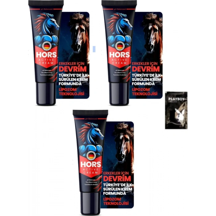 Hors Active Cream P.enis Kremi 50ML 3 Adet + 1 Adet Jel