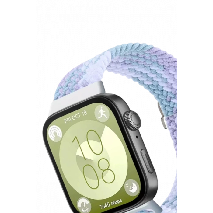 Huawei Fit 4 Star Kordon - Lila-Beyaz