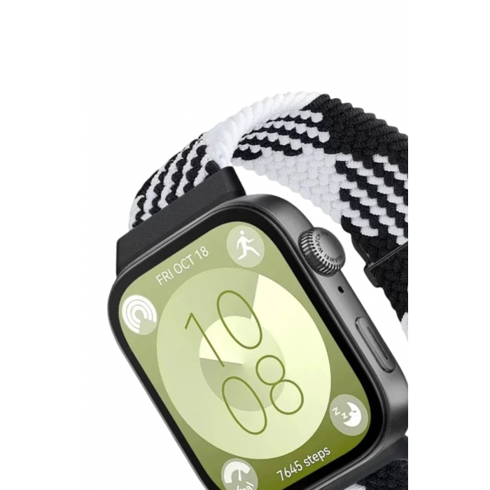 Huawei Fit 4 Star Kordon - Siyah-Beyaz