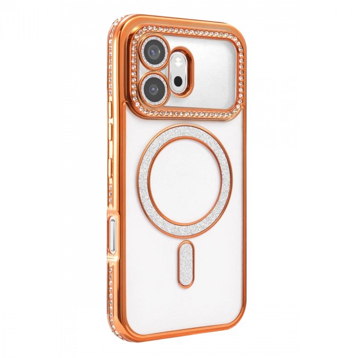 Huawei Honor 600 Joke Simli Magneticsafe Kılıf - Turuncu