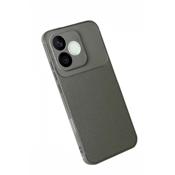 Huawei Honor 600 Lite Uyumlu Auto Focus Karbon Kapak - Gri