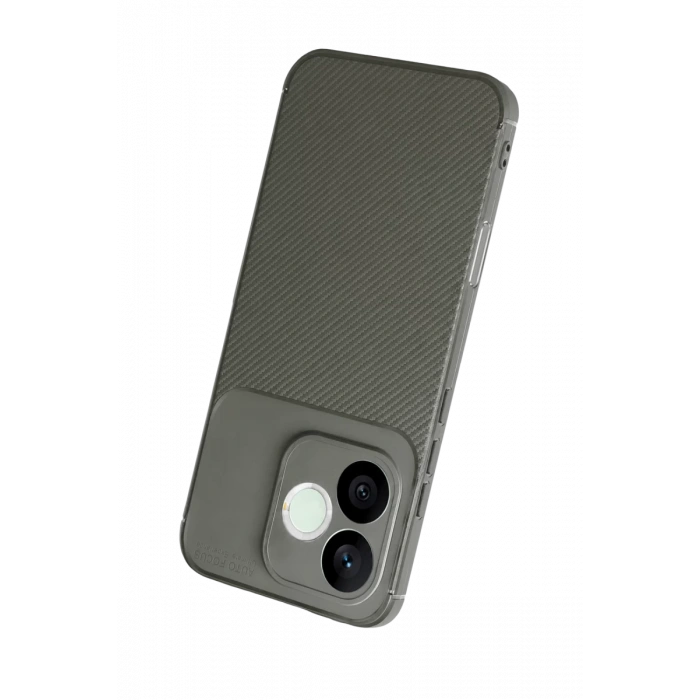 Huawei Honor 600 Lite Uyumlu Auto Focus Karbon Kapak - Gri