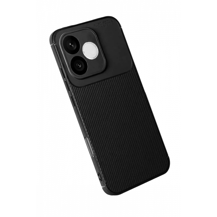Huawei Honor 600 Lite Uyumlu Auto Focus Karbon Kapak - Siyah