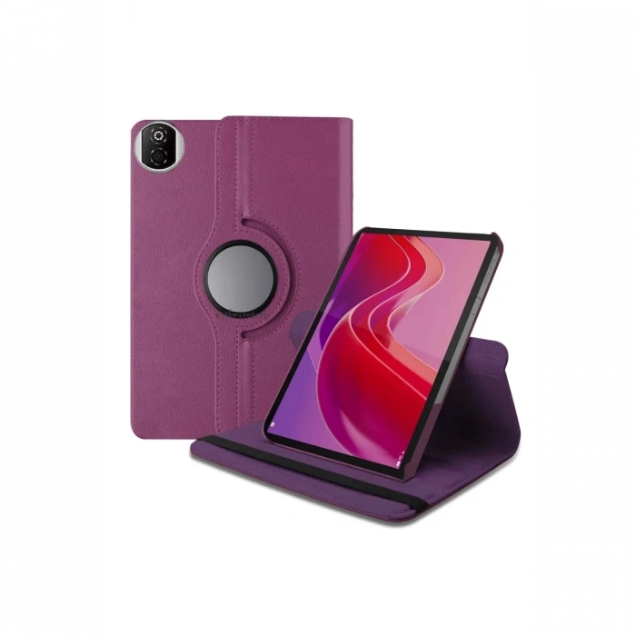 Huawei Honor Pad X7 360 Tablet Deri Kılıf - Mor