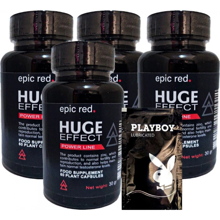 Huge Effect Erkeklere Özel 60lı x 4 Adet x + Jel