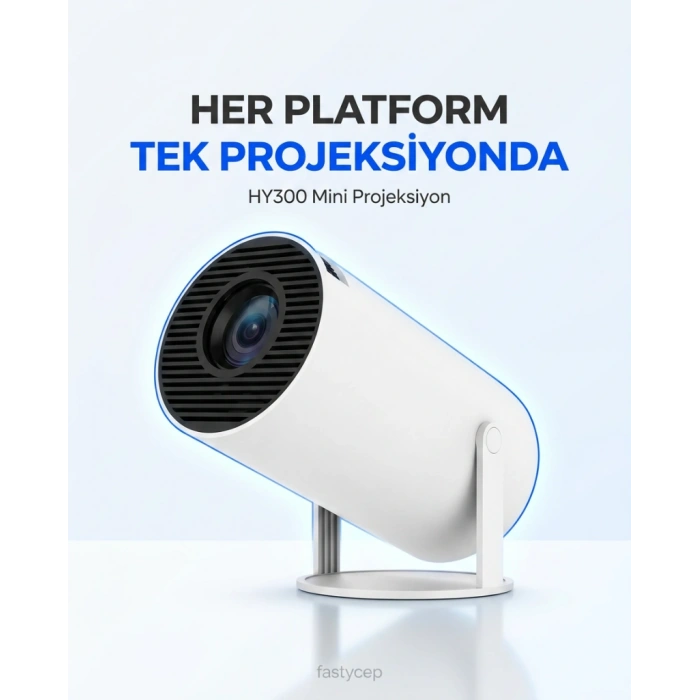 HY300 Mini Projeksiyon 4K Destekli ? Android WiFi Bluetooth