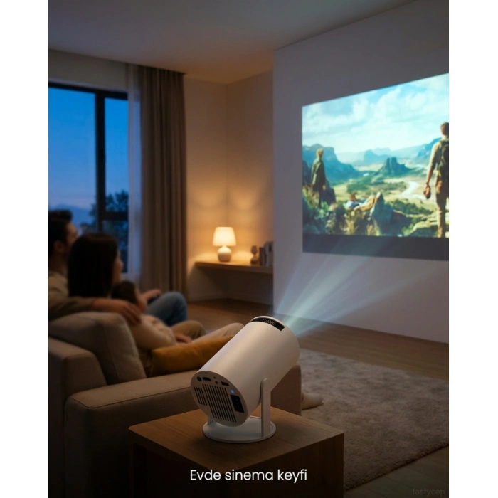 HY300 Mini Projeksiyon 4K Destekli ? Android WiFi Bluetooth
