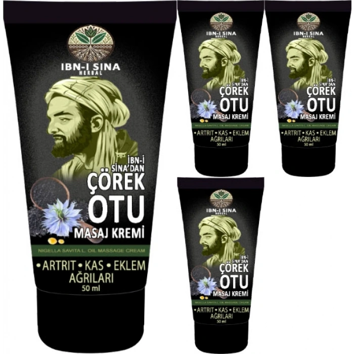 Ibn-I Sina Çörek Otu Kremi 4 Adet 50 ml / Masaj Kremi