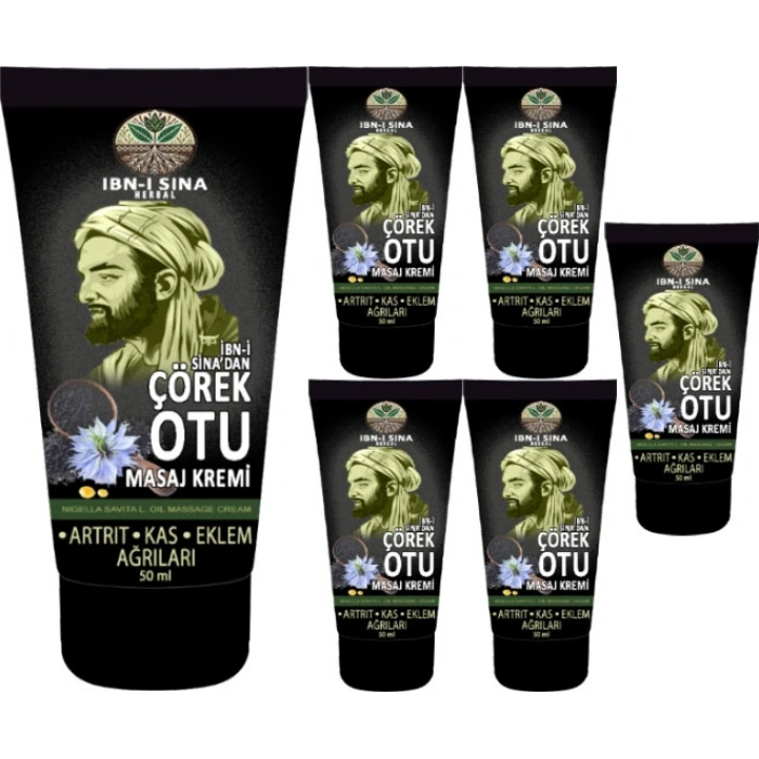 Ibn-I Sina Çörek Otu Kremi 6 Adet 50 ml / Masaj Kremi