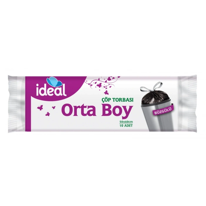 İDEAL BÜZGÜLÜ ÇÖP TORBASI O.BOY B.SABUN 10 LU