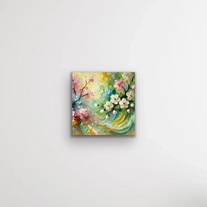 İlkbahar Mevsimi Kanvas Tablo 60x60cm