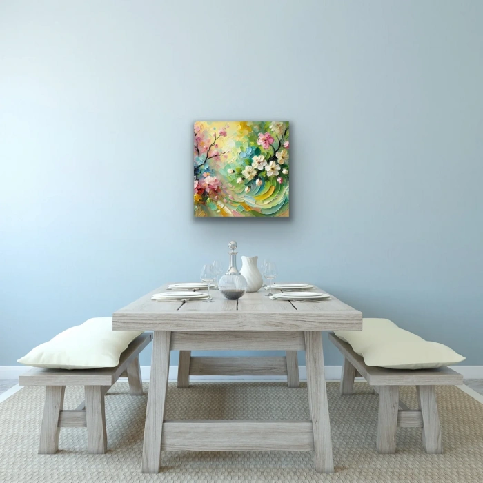 İlkbahar Mevsimi Kanvas Tablo 60x60cm
