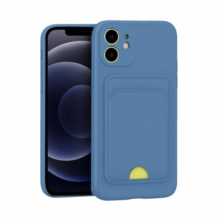 Apple iPhone 11 Kılıf Kelvin Kartvizitli Silikon - Mavi