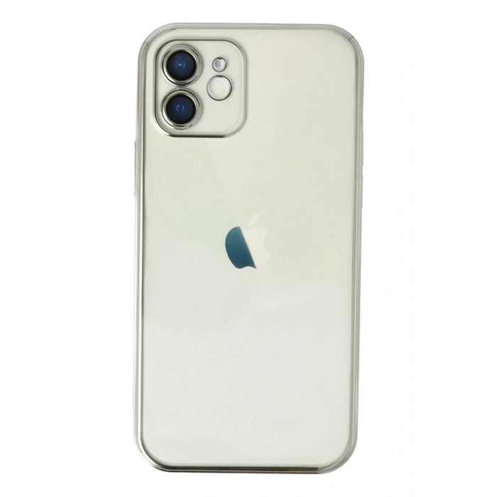Apple iPhone 11 Kılıf Lensli Silikon - Gümüş
