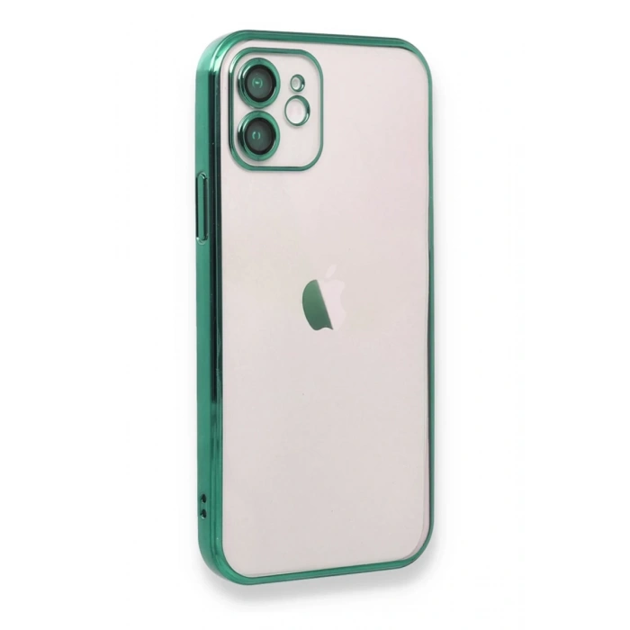 Apple iPhone 11 Kılıf Lensli Silikon - Yeşil