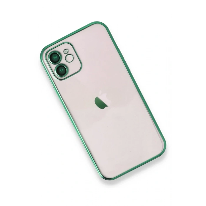 Apple iPhone 11 Kılıf Lensli Silikon - Yeşil