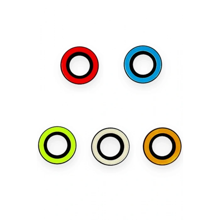 Apple iPhone 11 Neon Fosforlu Kamera Lens - Mavi