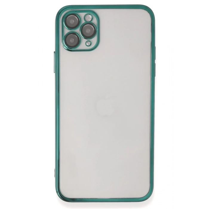 Apple iPhone 11 Pro Kılıf Lensli Silikon - Yeşil