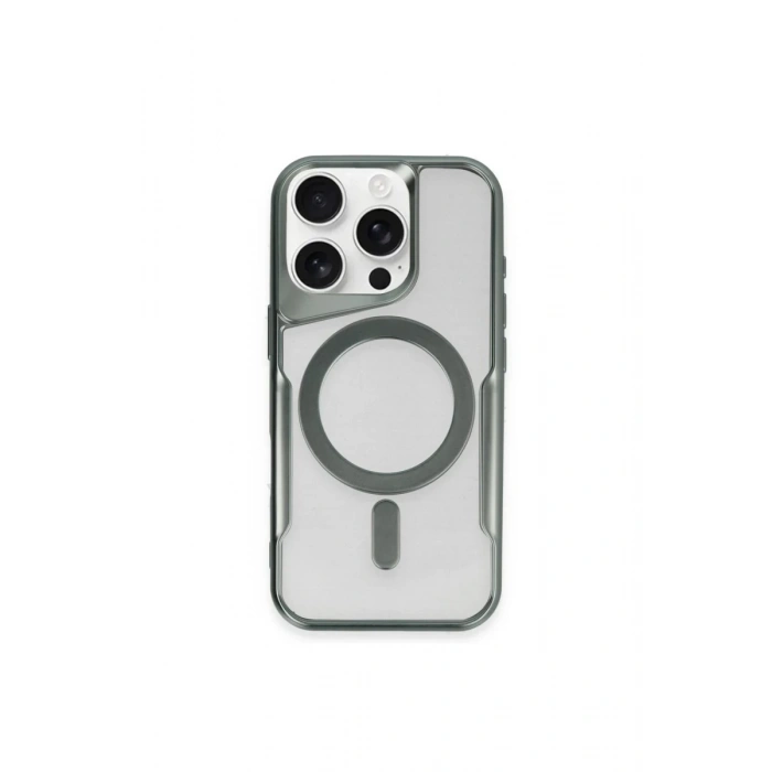 Apple iPhone 11 Pro Max Kılıf Boyi Magsafe Silikon Kapak - Yeşil