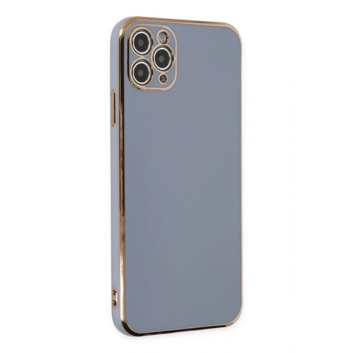 Apple iPhone 11 Pro Max Kılıf Volet Silikon - Mavi