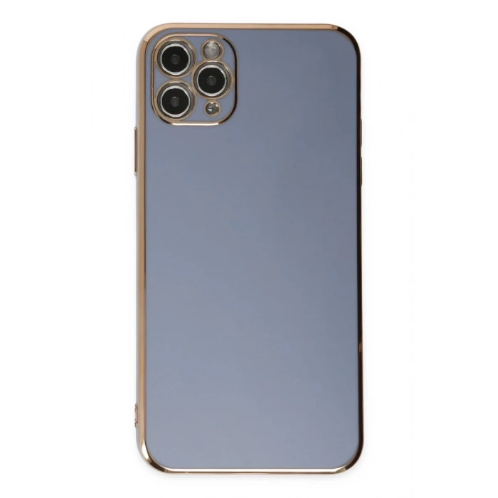 Apple iPhone 11 Pro Max Kılıf Volet Silikon - Mavi