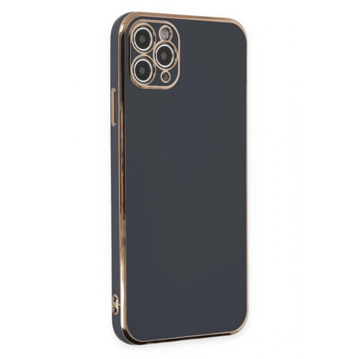 Apple iPhone 11 Pro Max Kılıf Volet Silikon - Siyah