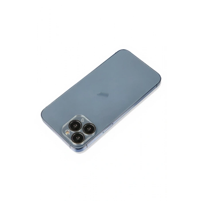 Apple iPhone 11 Pro Max Shine Kamera Lens Koruma Cam - Siyah
