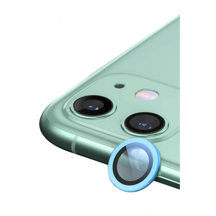 Apple iPhone 11 Raze Metal Kamera Lens - Mavi