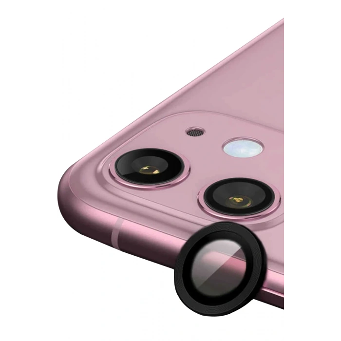 Apple iPhone 11 Raze Metal Kamera Lens - Siyah